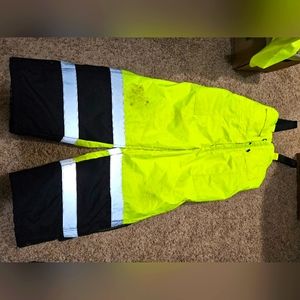 Mens Neon Rain Work Coveralls